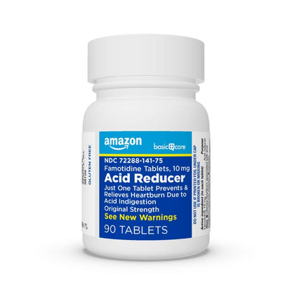 Amazon Basic Care Original Strength Famotidine Tablets, 10 mg, Acid Reducer, Heartburn Medicine, Prevents & Relieves Heartburn, Acid Indigestion Relief, 90 Count Amazon Basic Care buy supplements Au
