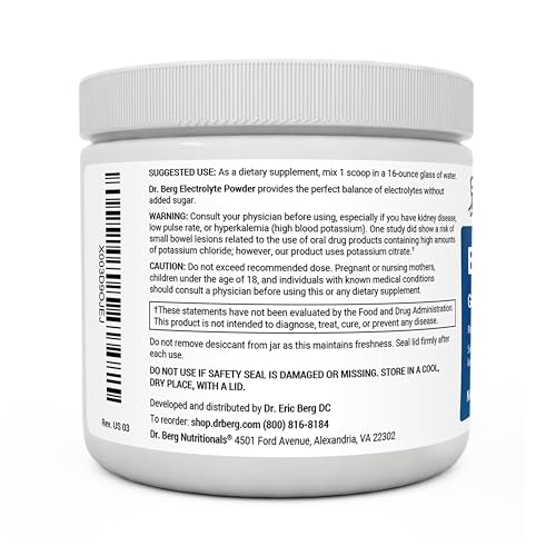 Dr. Berg Hydration Keto Electrolyte Powder - Enhanced w/ 1,000mg of Potassium & Real Dr. Berg NutritionalsBuy Supplements Australia