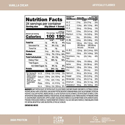 SlimFast Meal Replacement Smoothie Mix, 24 Servings, High Protein, Vanilla Cream, 20g SlimFastBuy Supplements Australia