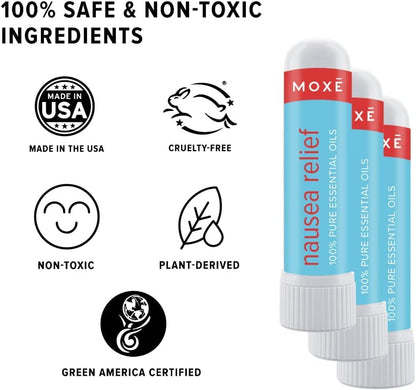 MOXE Nausea Nasal Inhaler Sticks, All Natural Essential Oil Blend, Ginger, Cardamom, Peppermint MOXEBuy Supplements Australia