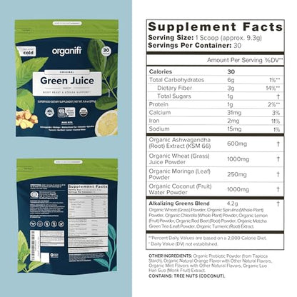 Organifi Green Juice - Organic Superfood Powder - 90-Day Supply - Organic Vegan Greens OrganifiBuy Supplements Australia