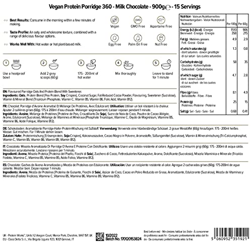 Protein Works - Vegan Protein Porridge 360 | High Protein Breakfast | Plant-Based | Chocolate | 900g THE PROTEIN WORKSBuy Supplements Australia