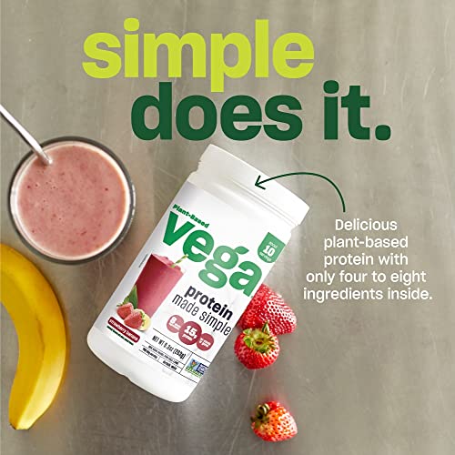 Vega Protein Made Simple Protein Powder, Strawberry Banana - Stevia Free, Vegan VegaBuy Supplements Australia