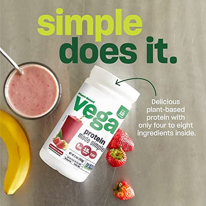 Vega Protein Made Simple Protein Powder, Strawberry Banana - Stevia Free, Vegan VegaBuy Supplements Australia