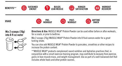 Muscle Milk Genuine Protein Powder, Chocolate, 4.94 Pound, 32 Servings, 32g Protein Muscle MilkBuy Supplements Australia