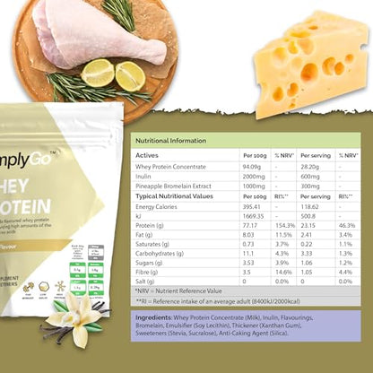 SimplyGo Whey Protein Powder | 900g | Simply Add 30g to Water, Juice or Shakes Simply SupplementsBuy Supplements Australia
