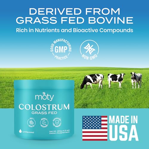 Moty Bovine Colostrum Grass Fed Powder Supplement for Gut Health, Muscle Recovery MotyBuy Supplements Australia