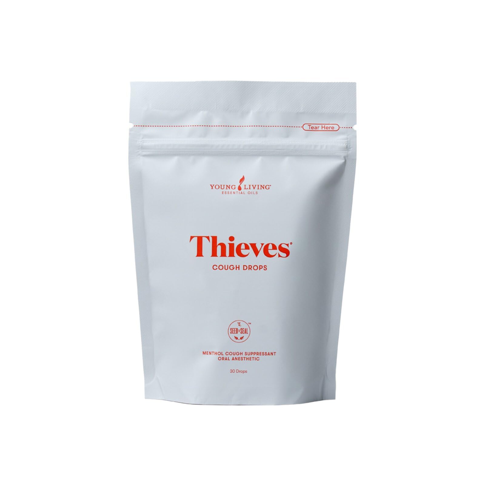 Young Living Thieves Cough Drops | 30 ct | Cinnamon & Menthol Flavor | with Thieves Essential Oil Blend of Lemon, Clove, Eucalyptus, Rosemary, & Peppermint | Sugar Free | Cooling Throat Comfort Young Living buy supplements Au