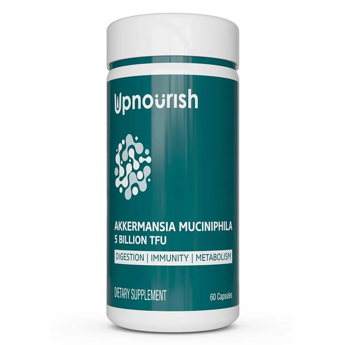 UpNourish Probiotics for GLP-1 Support, 5 Billion TFU Akkermansia Muciniphila for Digestive Health, Leaky Gut, Immunity and Metabolic Health, Prebiotics and Probiotics for Women and Men, 60 Capsules UpNourishBuy Supplements Australia