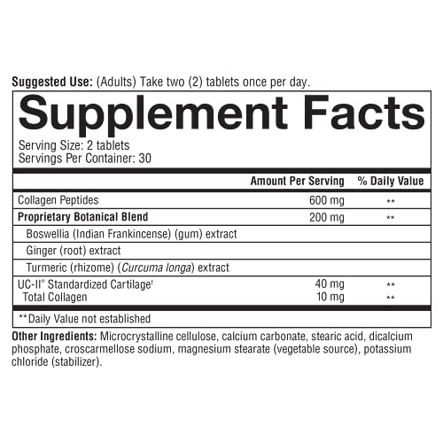 Youtheory Joint Complex with UC-II, 60 Count (1 Bottle) YouTheoryBuy Supplements Australia