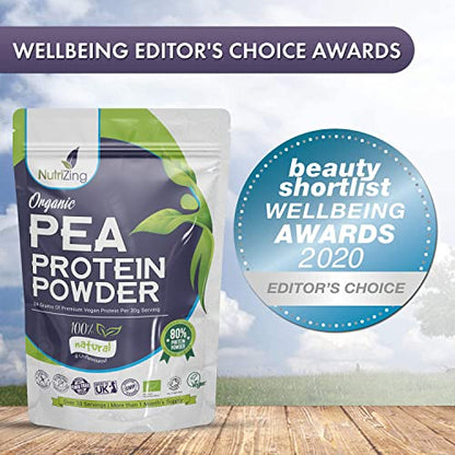 Award Winning Vegan Pea Protein Powder - Organic & Pure - Canadian Peas - No Soy, No Gluten NutriZingBuy Supplements Australia