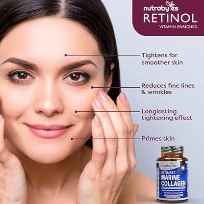 High Strength Marine Collagen with Hyaluronic Acid, Retinol and Vitamin C NUTRABYTESBuy Supplements Australia