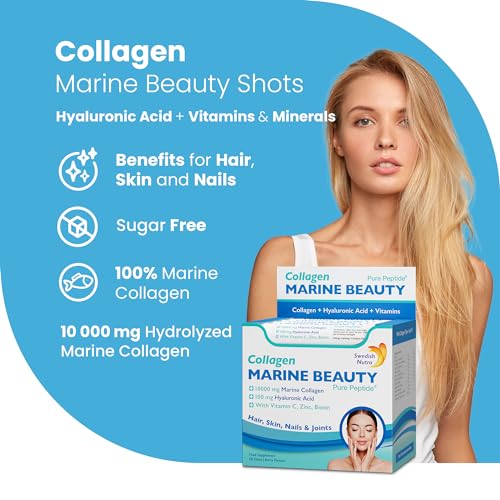 Swedish Nutra Marine Beauty Collagen | High Strength Type 1 & 3 Collagen to Rejuvenate Hair, Skin & Nails Swedish NutraBuy Supplements Australia