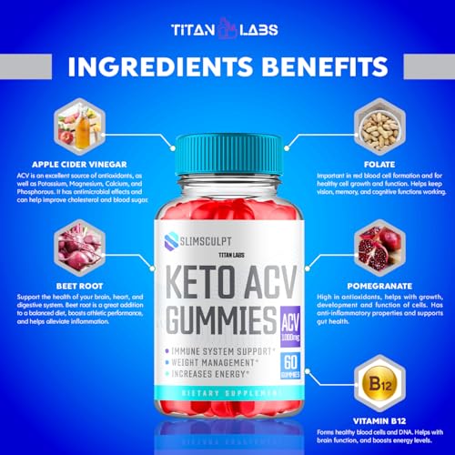 (3 Pack) Slimsculpt Keto ACV Gummies, Slim Sculpt Keto ACV Gummies Advanced Weight Loss 1000MG Titan LabsBuy Supplements Australia