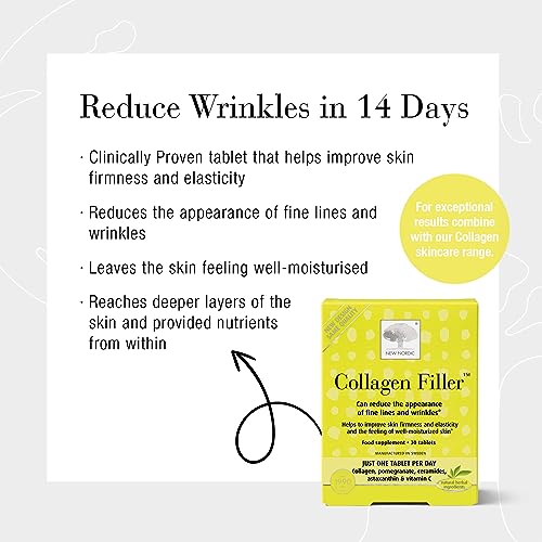 New Nordic Skin Care Collagen Filler 60 Tablets - Reduce The Formation of Wrinkles with Marine Collagen New Nordic LtdBuy Supplements Australia