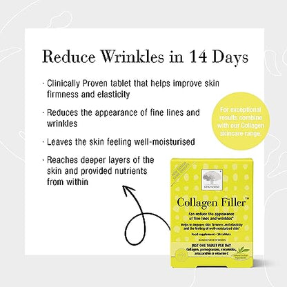 New Nordic Skin Care Collagen Filler 60 Tablets - Reduce The Formation of Wrinkles with Marine Collagen New Nordic LtdBuy Supplements Australia