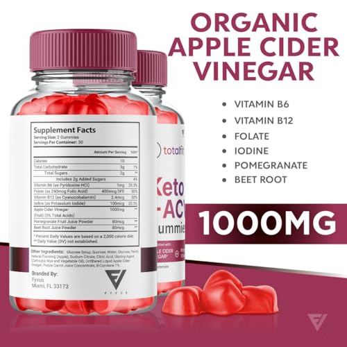 (2 Pack) Total Fit Keto ACV Gummies Advanced Weight Loss, Total Keto ACV Apple Cider FyvusBuy Supplements Australia