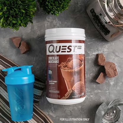 Quest Nutrition Chocolate Milkshake Protein Powder, 22g Protein, 2g Net Carbs, 1g Sugar Quest NutritionBuy Supplements Australia