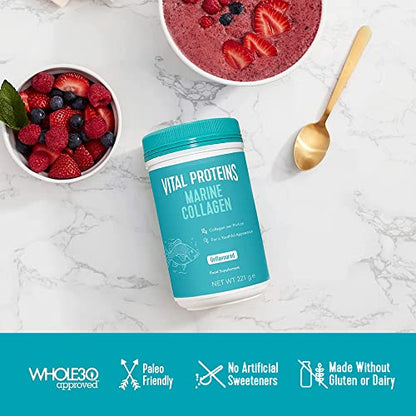 Vital Proteins Marine Collagen Peptides Powder Supplement - Hydrolyzed Collagen - 221g Canister VITAL PROTEINSBuy Supplements Australia
