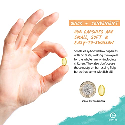 Omvits Vegan Omega 3 DHA from Algae Oil 1000mg - 60 Softgel Capsules with Vitamin E OmvitsBuy Supplements Australia