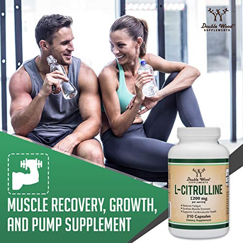 L Citrulline Capsules 1,200mg Per Serving, 210 Count (L-Citrulline Increases Levels Double Wood SupplementsBuy Supplements Australia