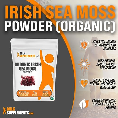 BULKSUPPLEMENTS.COM Organic Irish Sea Moss Powder - Sea Moss Supplement BULKSUPPLEMENTS.COMBuy Supplements Australia