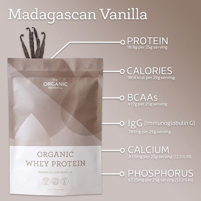 The Organic Protein Co. - Madagascan Vanilla Organic Whey Protein Powder The Organic Protein CompanyBuy Supplements Australia
