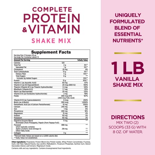 Nature's Bounty Complete Protein & Vitamin Shake Mix with Collagen & Fiber, Contains Nature's Bounty Optimal SolutionsBuy Supplements Australia