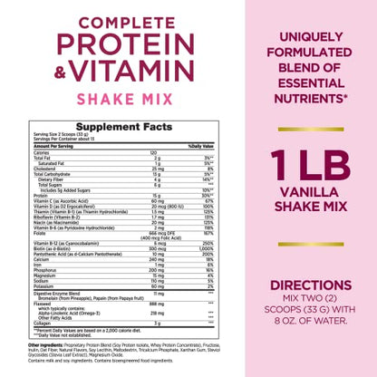 Nature's Bounty Complete Protein & Vitamin Shake Mix with Collagen & Fiber, Contains Nature's Bounty Optimal SolutionsBuy Supplements Australia