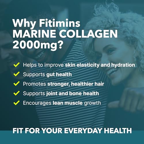 Fitimins Marine Collagen Capsules, 2000mg with Hyaluronic Acid & Vitamin C FitiminsBuy Supplements Australia