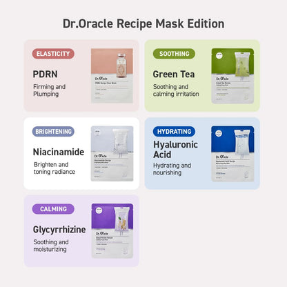 DR.ORACLE Niacinamide Recipe White Mask, Moisturizing, Special K-Beauty Face Care, 250ml (8.4 fl. oz.), 1 box - 10 sheets DR.ORACLE buy supplements Au