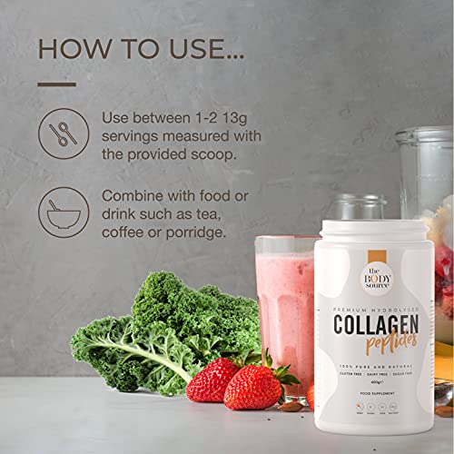 The Body Source Premium Hydrolysed Collagen Powder – 400g Unflavoured Bovine Collagen The Body SourceBuy Supplements Australia