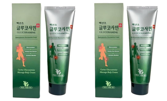 Baeknyencho Glucosamine Body Massage Cream 150ml x 2 EA. Fragrance-Free & Paraben Free. Natural Gel for Massage Therapy GenericBuy Supplements Australia