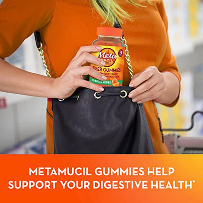 Metamucil Daily Fiber Gummies, Orange Flavored, No Sugar Added, 5g Prebiotic Plant MetamucilBuy Supplements Australia