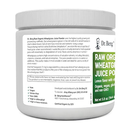 Dr. Berg USDA Certified Organic Green Powder Superfood (60 Servings) - Made with Raw Dr. Berg NutritionalsBuy Supplements Australia