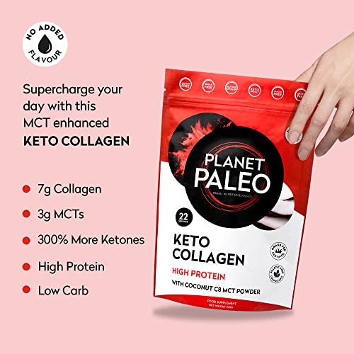 Planet Paleo Keto Collagen Powder (220g, 22 Servings) - Grass-Fed, High Protein Planet PaleoBuy Supplements Australia