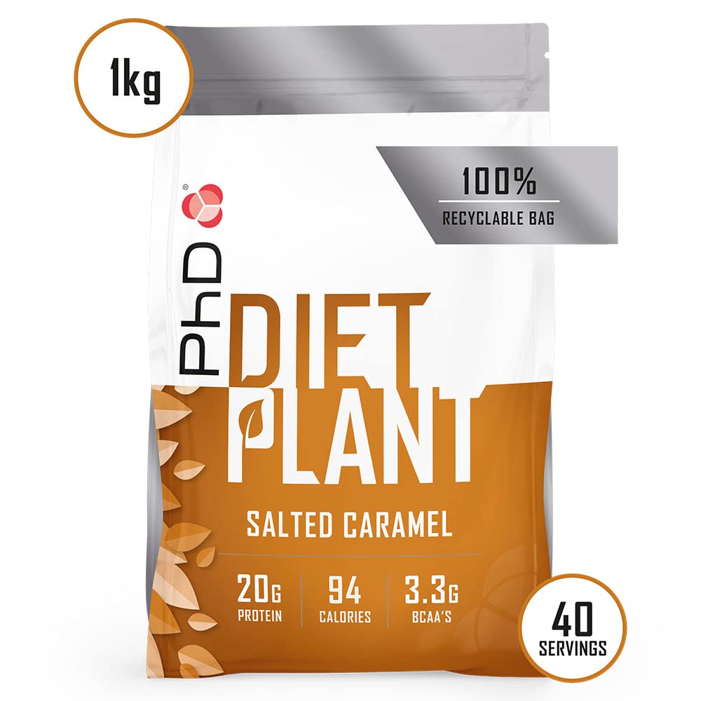 PhD Nutrition Diet Plant, Vegan Protein Powder Plant Based, Salted Caramel PhDBuy Supplements Australia