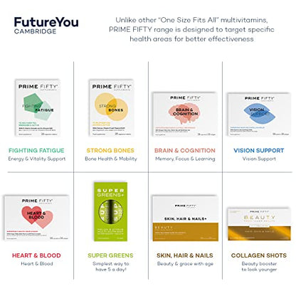 Prime Fifty Strong Bones Supplements – 28 Multivitamin Tablets with Calcium, Magnesium FutureYou CambridgeBuy Supplements Australia