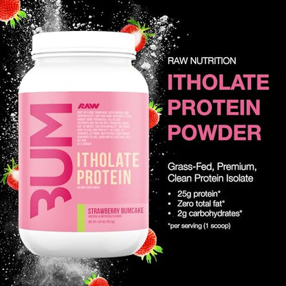 RAW Whey Isolate Protein Powder, Strawberry BumCake (CBUM Itholate Protein) RAWBuy Supplements Australia