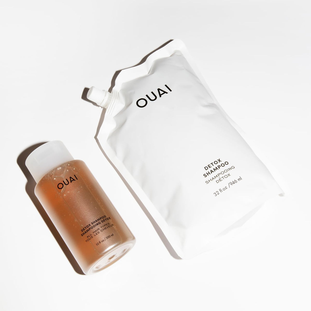 OUAI Detox Shampoo Refill - Clarifying Shampoo for Build Up, Dirt, Oil, Product and Hard Water - Apple Cider Vinegar & Keratin for Clean, Refreshed Hair - Sulfate-Free Hair Care (32 oz) OUAIBuy Supplements Australia