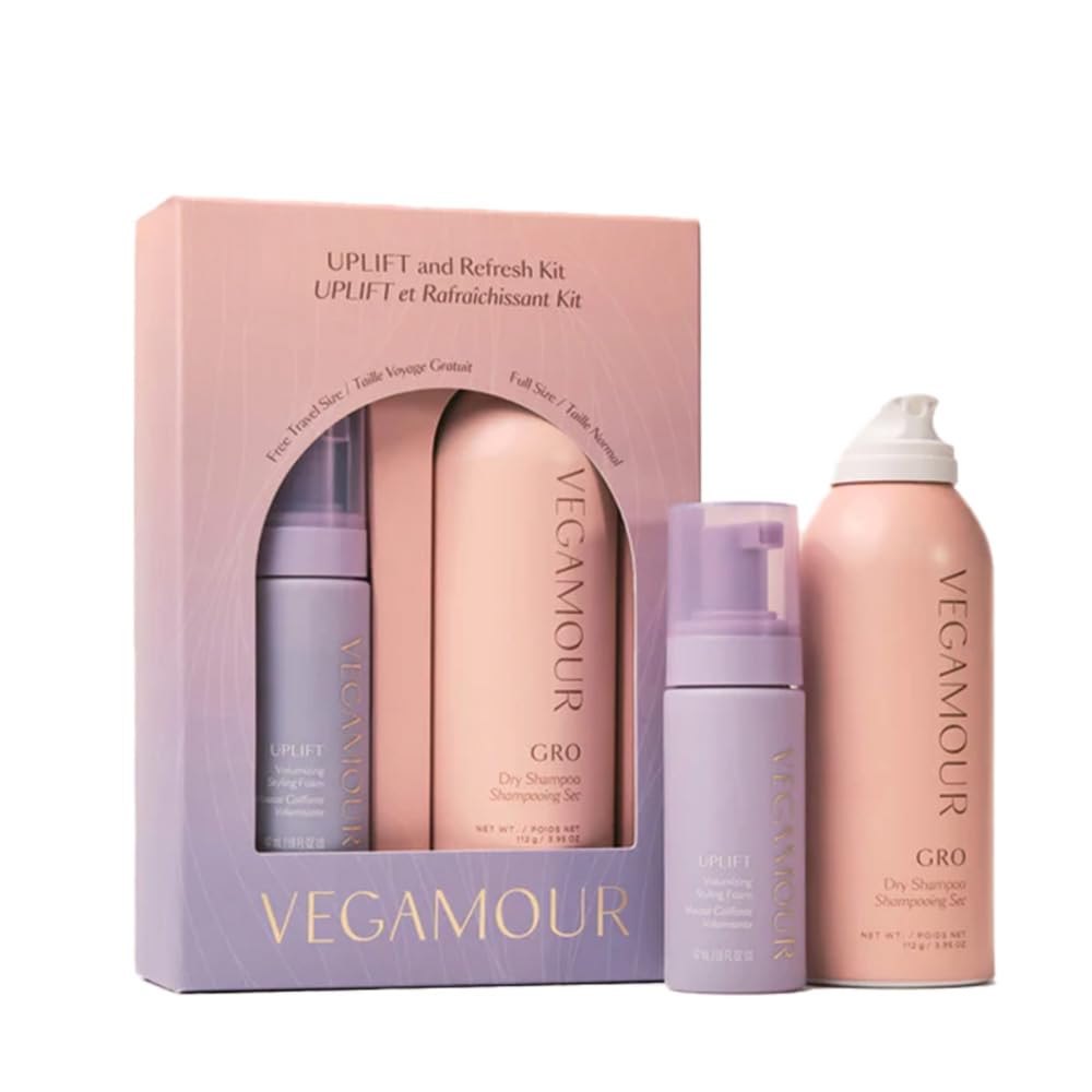 VEGAMOUR UPLIFT and Refresh Kit | Volumizing Dry Shampoo Spray Formulated Without Benzene, Supports Thicker Fuller Looking Hair | $50 Value VEGAMOURBuy Supplements Australia