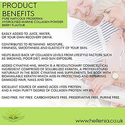 Pure Hydrolysed Marine Collagen Powder 300g | Berry Flavour | Type 1 and 3 HelleniaBuy Supplements Australia