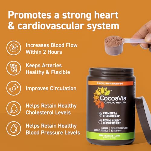 CocoaVia Cardio Health Cocoa Powder, 60 Servings, 500mg Cocoa Flavanols CocoaViaBuy Supplements Australia
