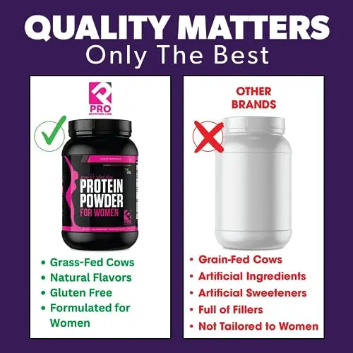 Whey Protein Powder for Women - Supports Lean Muscle - Low Carb - Gluten Free - Grass Fed & rBGH Hormone Free (Creamy Vanilla, 2 lb) PRO NUTRITION LABS