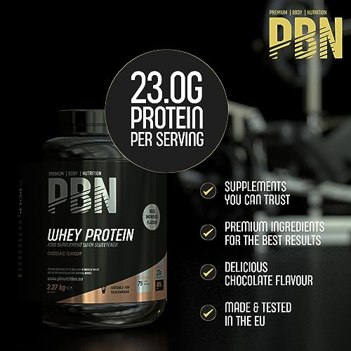 PBN - Premium Body Nutrition Whey Protein 2.27kg Chocolate, New Improved Flavour Premium Body NutritionBuy Supplements Australia