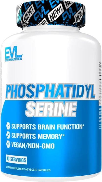 PhosphatidylSerine Nootropics Brain Support Supplement - Advanced Anti Aging Brain Health Supplement for Adults - Memory and Focus with Phosphatidylserine 300mg - EVL Vegan Non-GMO EvlutionBuy Supplements Australia
