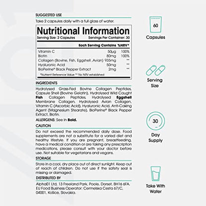 Multi Collagen Protein - Types I, II, III, V & X - Wild Caught Marine, Grass Fed Bovine, Eggshell Revive NaturalsBuy Supplements Australia