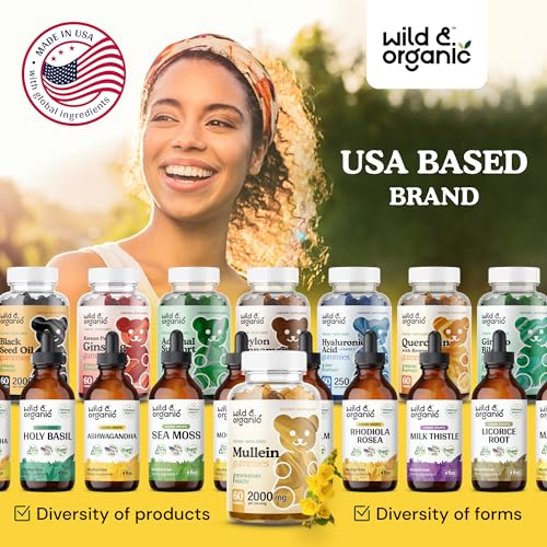 Wild & Organic Mullein Gummies - Daily Dietary Supplement for Respiratory, Digestive Wild & OrganicBuy Supplements Australia
