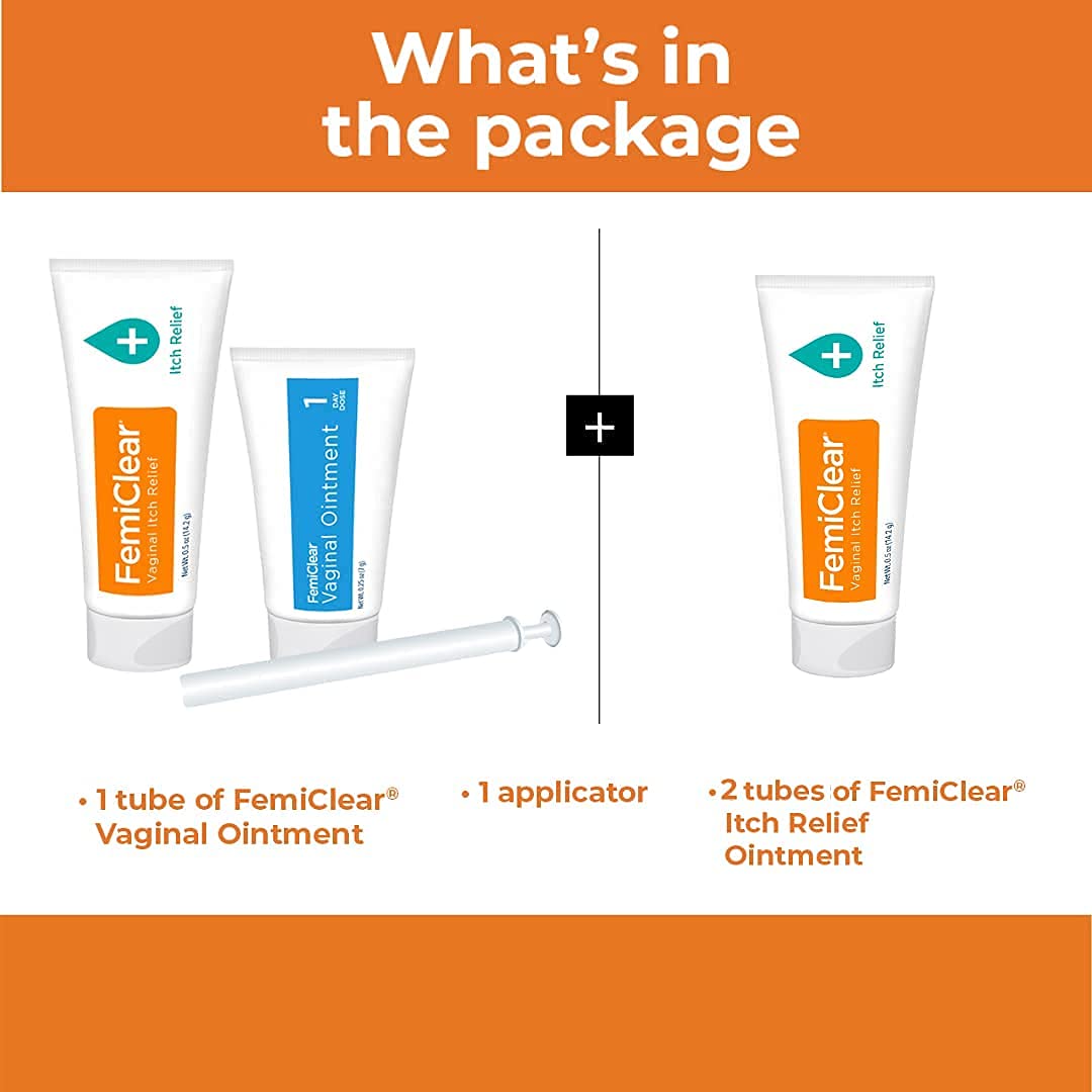 FemiClear 1-Day Yeast Infection Treatment & Vaginal Itch Relief Ointment - Fast Relief Bundle (Pack of 2) FemiClearBuy Supplements Australia
