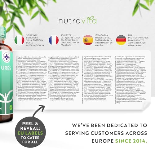 60 Billion CFU Probiotic Cultures - Scientifically Backed Lactospore® for Good Gut Flora NutravitaBuy Supplements Australia
